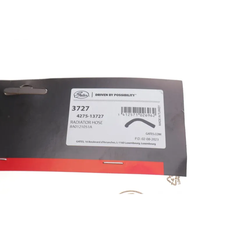 Патрубок радіатора нижній GATES 3727 для Audi 80 B3/B4 1990-1996, діаметр 30 мм