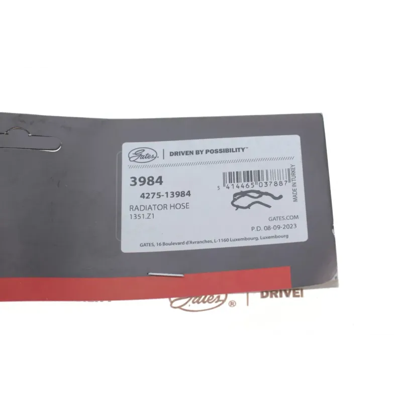 Патрубок системи охолодження GATES 3984 для Citroen Berlingo, Peugeot Partner 1.9D/2.0HDI 1996-2006 (34/29.5 мм)