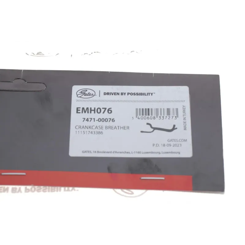 Патрубок вентиляції картера GATES EMH076 для BMW 3 (E36/E46) 1.6-2.0 1993-2001, діаметр 13.5 мм