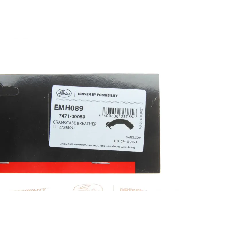 Патрубок вентиляції картера GATES EMH089 для BMW 3 (F30) 2.0 2011-, 38/29 мм