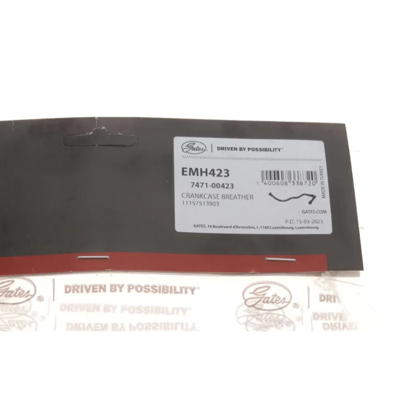 Патрубок вентиляції картера GATES EMH423 для BMW 3 (E46) 1.6/1.8 2000-2007 N42/N46, діаметр 13/9 мм