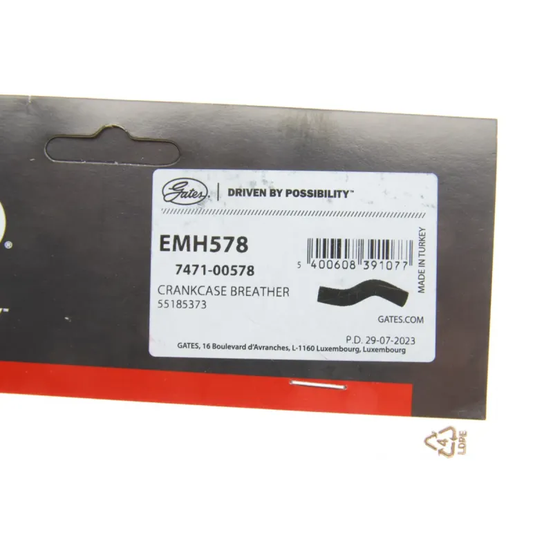 Патрубок вентиляції картера GATES EMH578 для Fiat Doblo/Punto 1.3 D Multijet 2004-, 11 мм