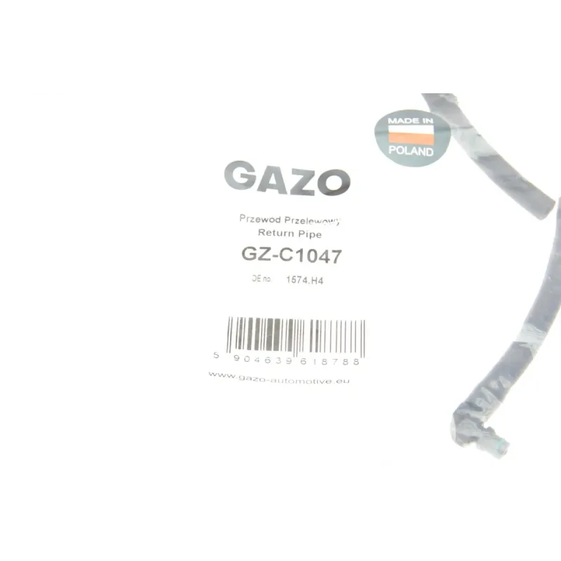 Шланг зливний GAZO GZ-C1047 для Citroen Berlingo, Peugeot Partner 2.0 HDi 1999-2005