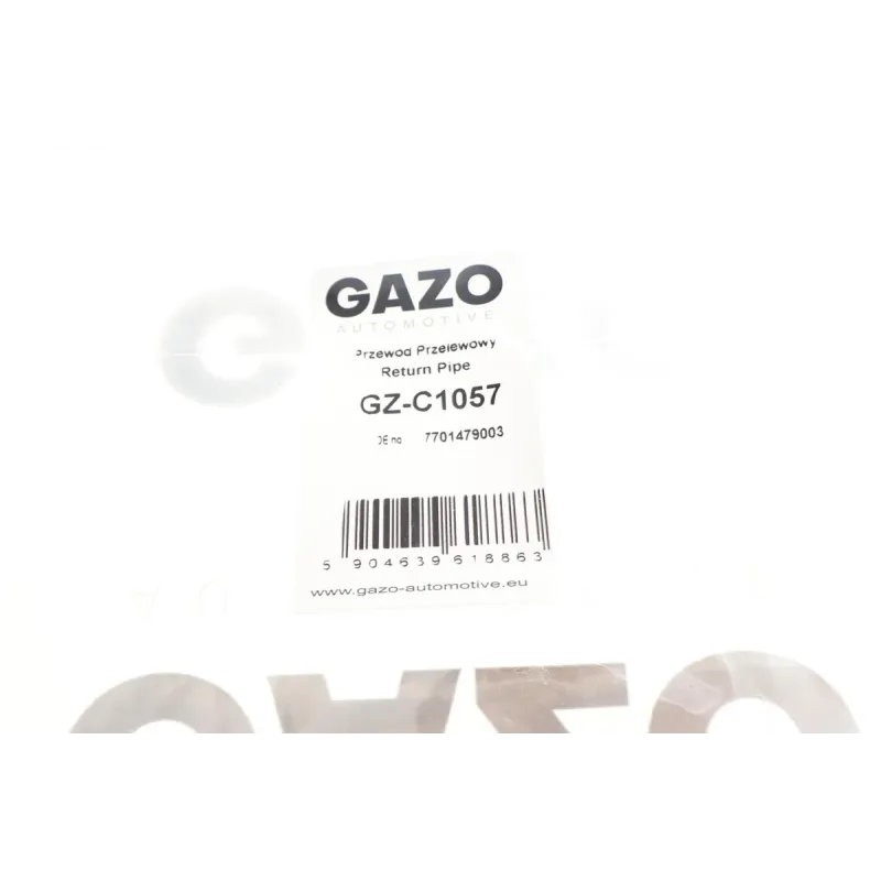 Шланг зливний GAZO GZ-C1057 для Renault Kangoo, Clio 1.5 dCi Common Rail