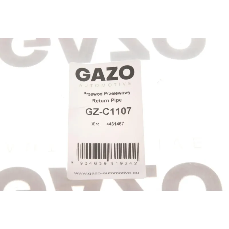 Шланг обратки GAZO GZ-C1107 для Renault Trafic, Opel Vivaro 2.0CDI 2006-