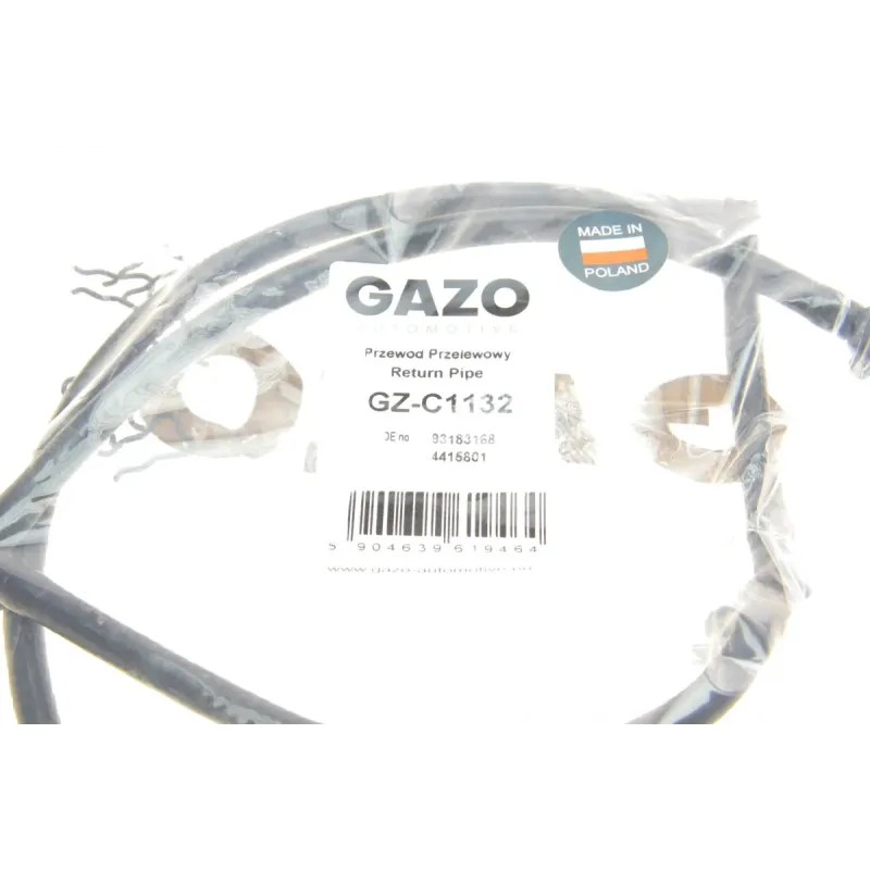Шланг зливний GAZO GZ-C1132 для Opel Movano, Vivaro, Renault Master 1.9 DCI