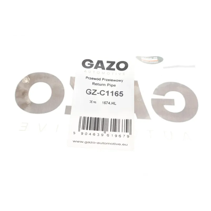 Шланг зливний GAZO GZ-C1165 для Citroen Jumpy/Peugeot Expert 2.0 HDi 2007- Common Rail