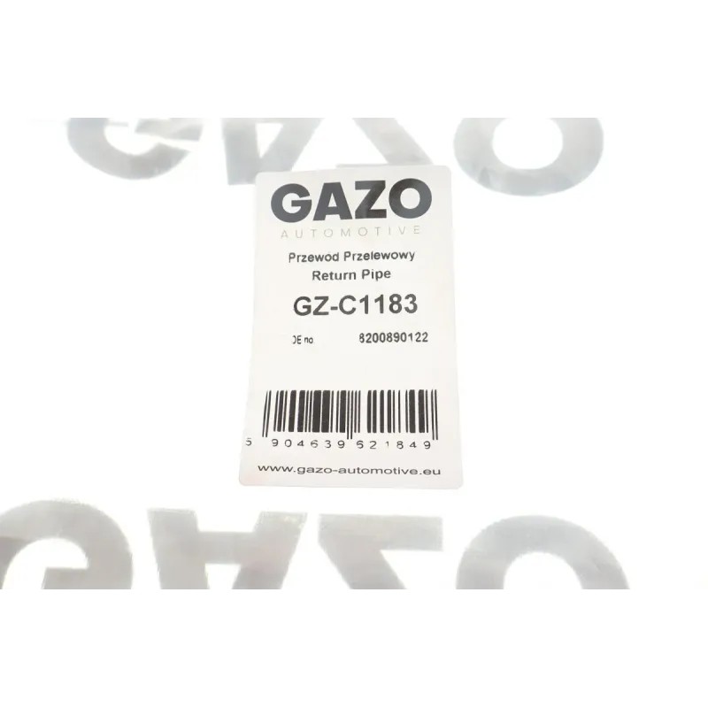 Шланг зливний GAZO GZ-C1183 для Renault Master III/Trafic II 2.0/2.3 dCi Common Rail