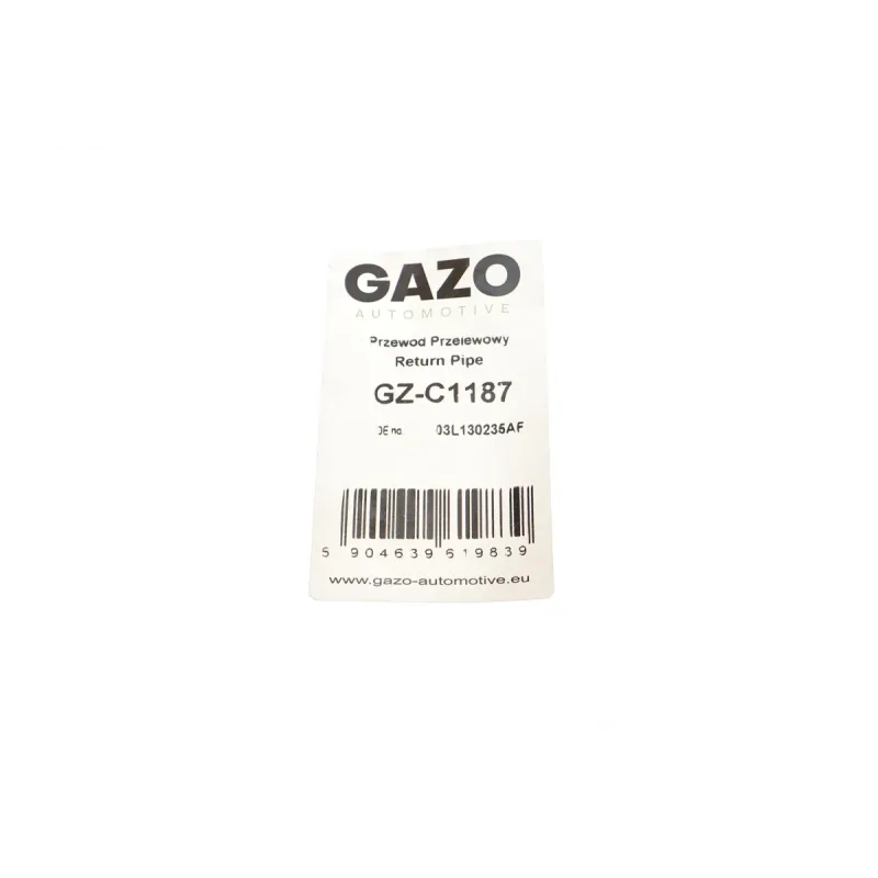 Шланг паливний GAZO GZ-C1187 для Volkswagen Caddy, Passat B6, Skoda Octavia II 1.6TDI