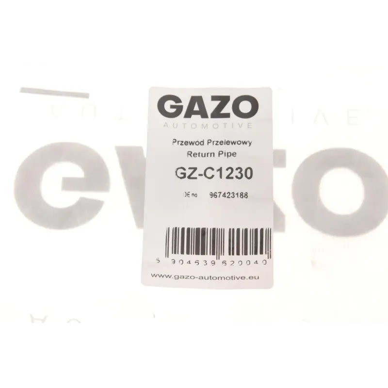 Шланг зливний GAZO GZ-C1230 для Citroen C4/C5 III, Peugeot 3008/508 BlueHDi