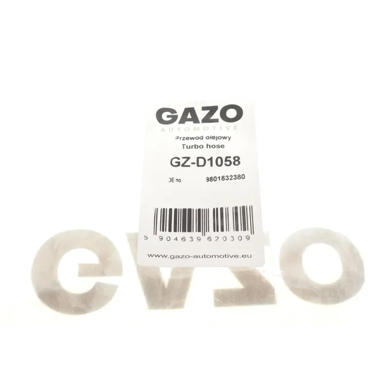 Трубка зливу оливи турбіни GAZO GZ-D1058 для Citroen C3/C4, Peugeot 208/308 1.2 THP