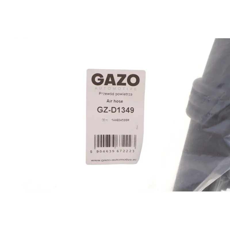 Патрубок інтеркулера GAZO GZ-D1349 (вихід) для Dacia Dokker, Renault Clio 1.5dCi 2010-