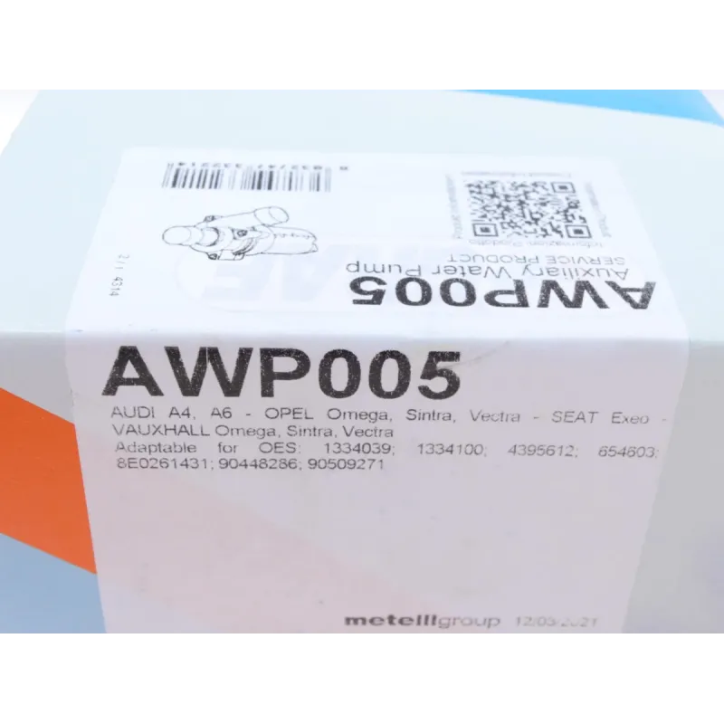 Насос системи охолодження (додатковий) Audi A4 00-09/Opel Omega B 94-03/Vectra B 95-98/Seat Exeo