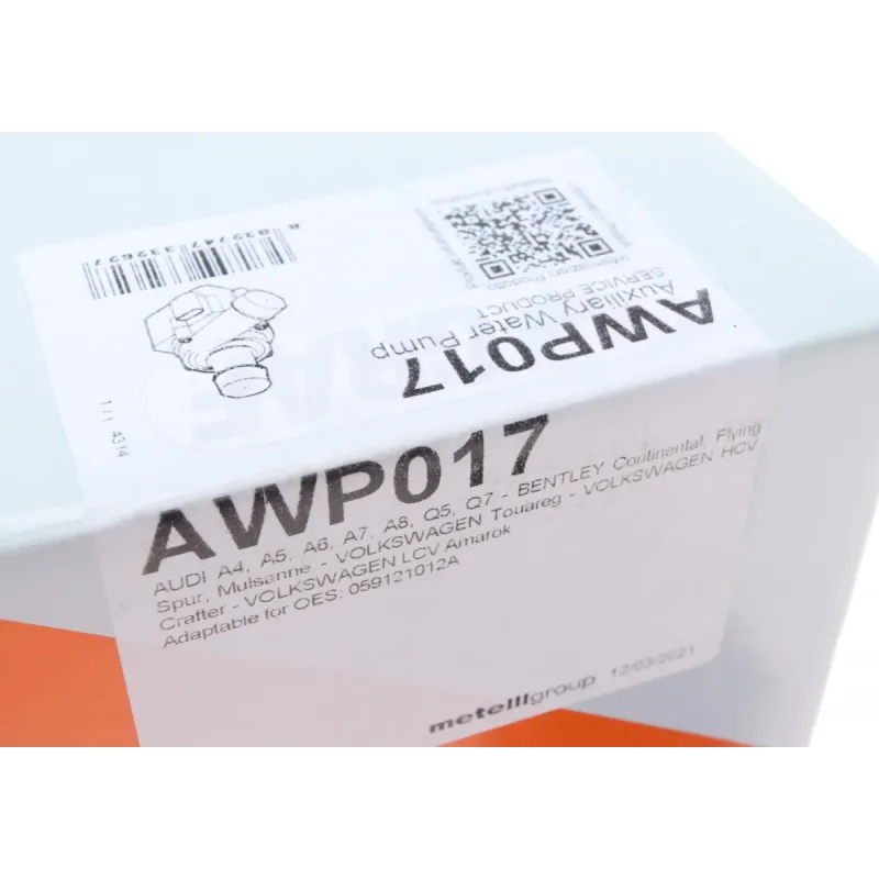 Насос системи охолодження електричний GRAF AWP017 для Audi A4/A6/A8, VW Touareg/Crafter