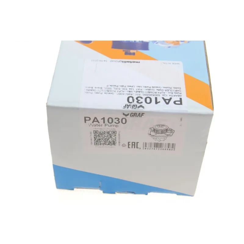 Помпа води Fiat Doblo/Panda/Punto 1.4 05-/Opel Combo 1.4 12- (23z) (B/B) (9 лоп.) (пласт.імпеллер)