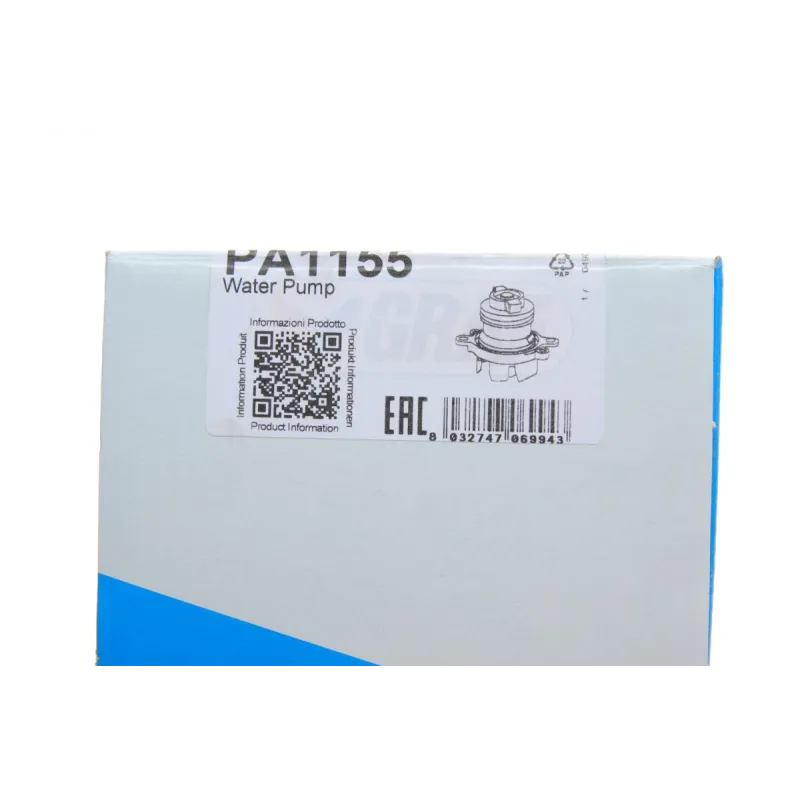 Помпа води GRAF PA1155 для Fiat Panda/500/Punto, Lancia Ypsilon 0.9 12- (6 лоп, Ø52.9мм)
