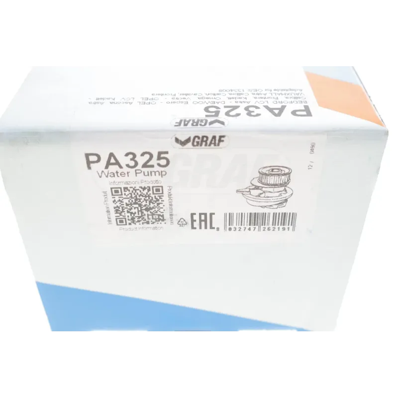 Помпа води Opel Astra F/Kadett E/Omega A/Vectra A/Ascona C 1.6/1.8/2.0 84-98 (21z) (B/B) (8 лоп)
