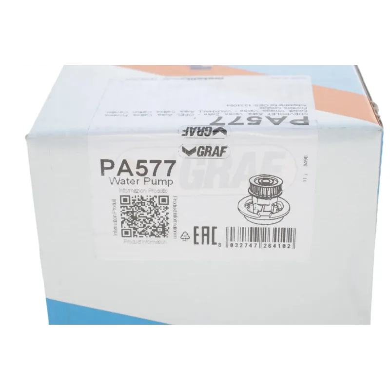 Помпа води GRAF PA577 для Opel Astra F/Omega B/Vectra A 1.6-2.0i 88-02 (25z)