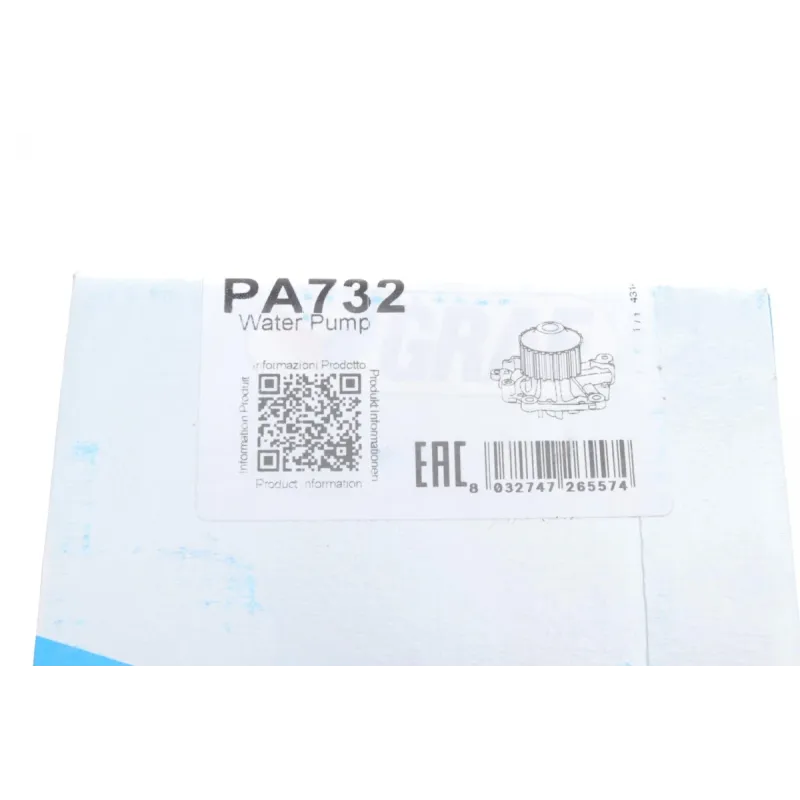 Помпа води GRAF PA732 для Mitsubishi Colt/Lancer 1.6 16V 96-03, Pajero 1.8GDI 98-00 (24z, R/B)