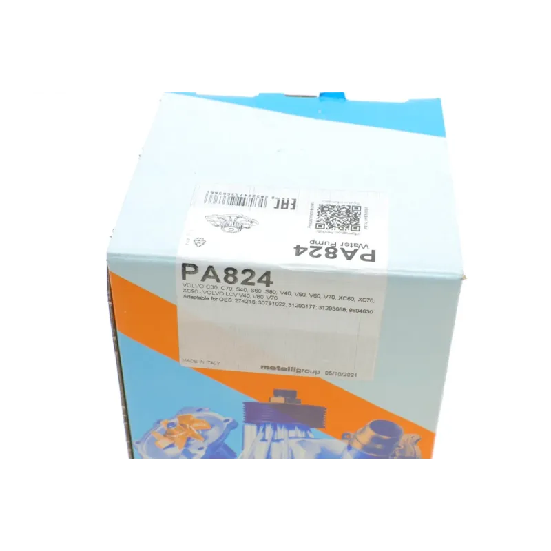 Помпа води GRAF PA824 для Volvo C30/S40/S60/S80/V50/V60/V70/XC60/XC70/XC90 2.0/2.4D/2.8-3.0 2002-2019, 7 лопатей, Ø 30мм