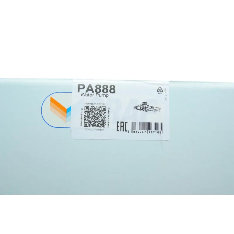 Помпа води GRAF PA888 для Mercedes-Benz Sprinter 901-904/906 2.2/2.7CDI OM611-612 2000-2013, 8 лопатей