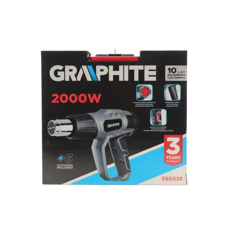 Термофен GRAPHITE 59G526 (2000W, 3 режими t°: 50/550°C)