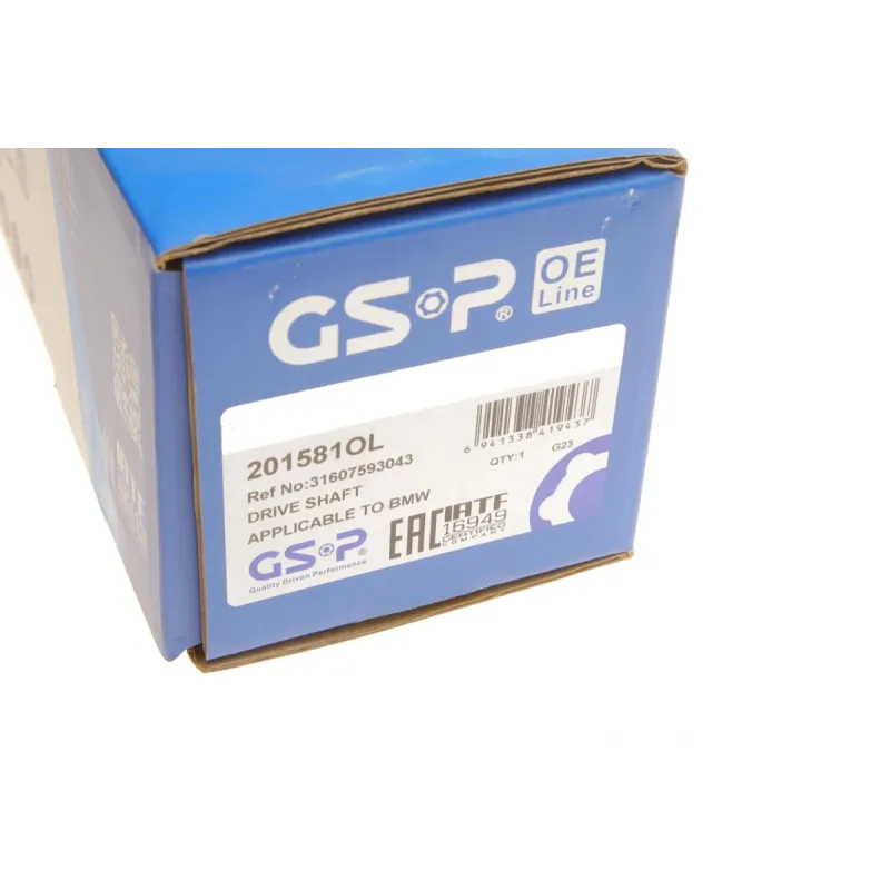 Піввісь передня GSP 201581OL для BMW 5 (F10/F11) xDrive 535i 306 к.с. 2010-2018 (37x27/562 мм)