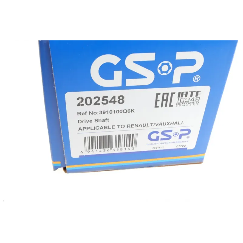 Піввісь GSP 202548 для Renault Trafic III, Opel Vivaro B 1.6 dCi, 694 мм
