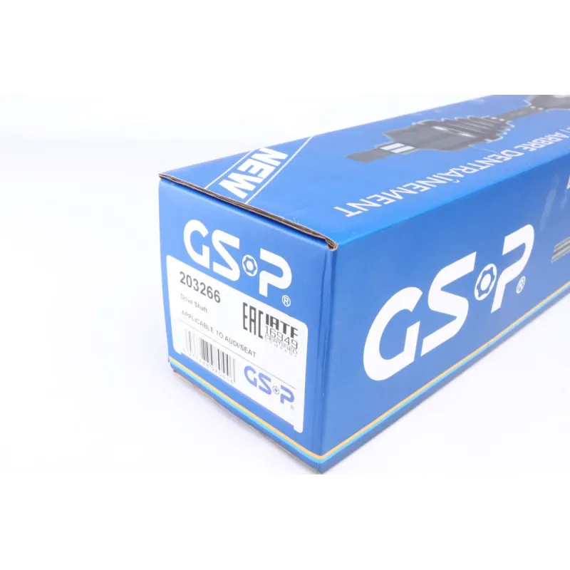 Піввісь GSP 203266 права/ліва для Volkswagen Golf V/Passat B6 1.9/2.0 TDI 2003-2010, 601 мм, 36x108 мм
