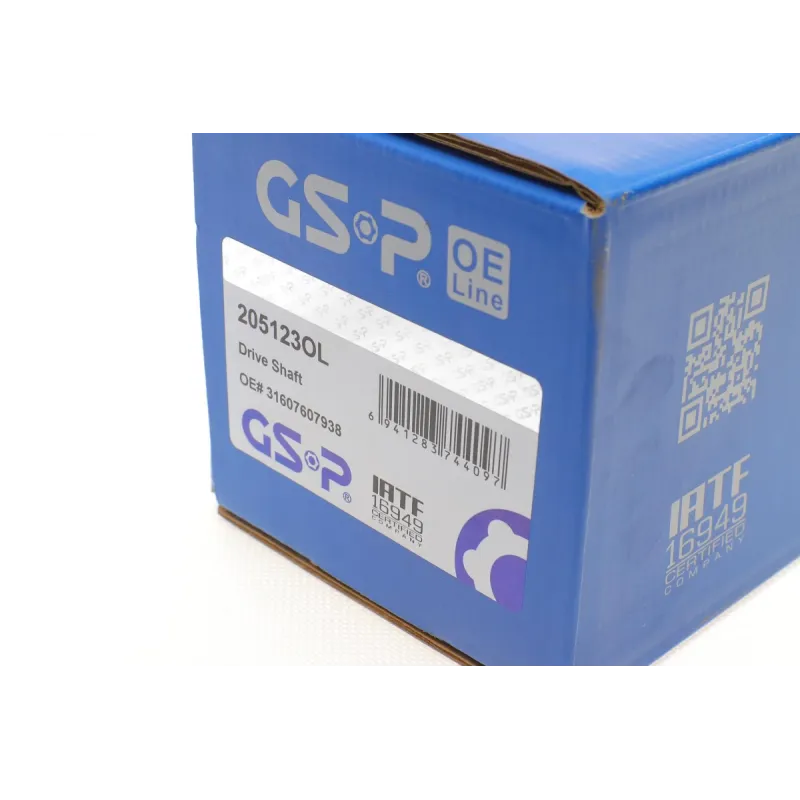 Піввісь передня GSP 205123OL для BMW X5 (E70/F15) X6 (E71/F16) 30x27x973 мм