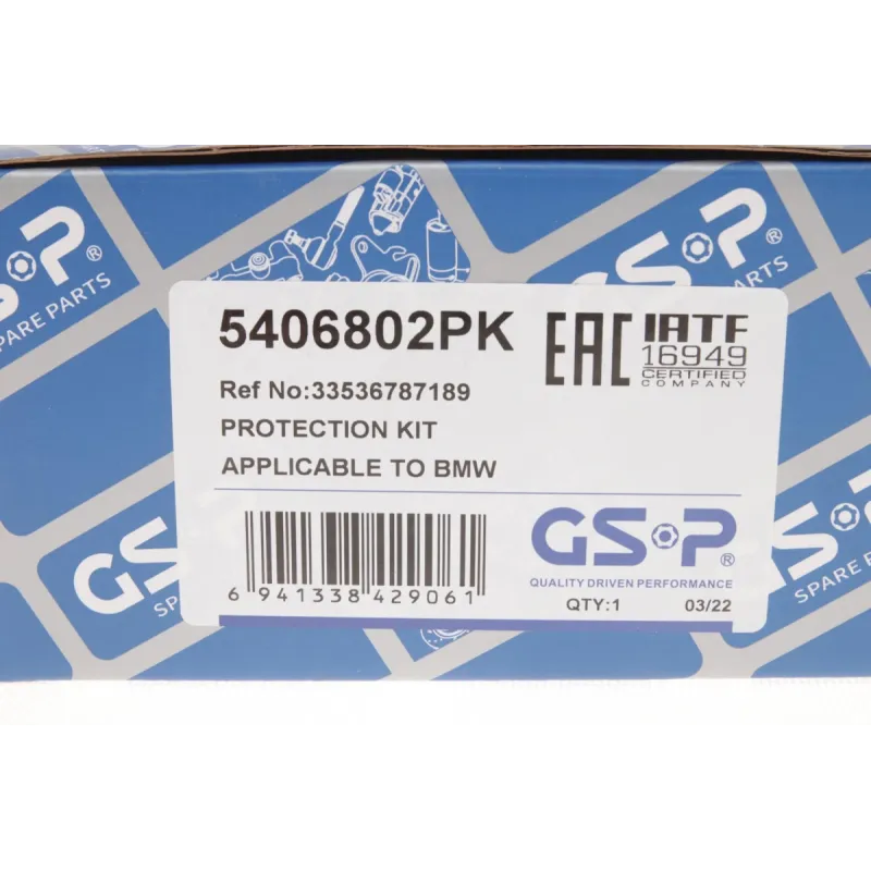 Пильник + відбійник амортизатора задній GSP 5406802PK для BMW X3 (F25) X4 (F26) 2010-2018