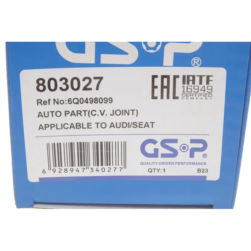 ШРКШ (зовнішній) Skoda Fabia 00-/Roomster 06-/Rapid 12- (36x30x85)
