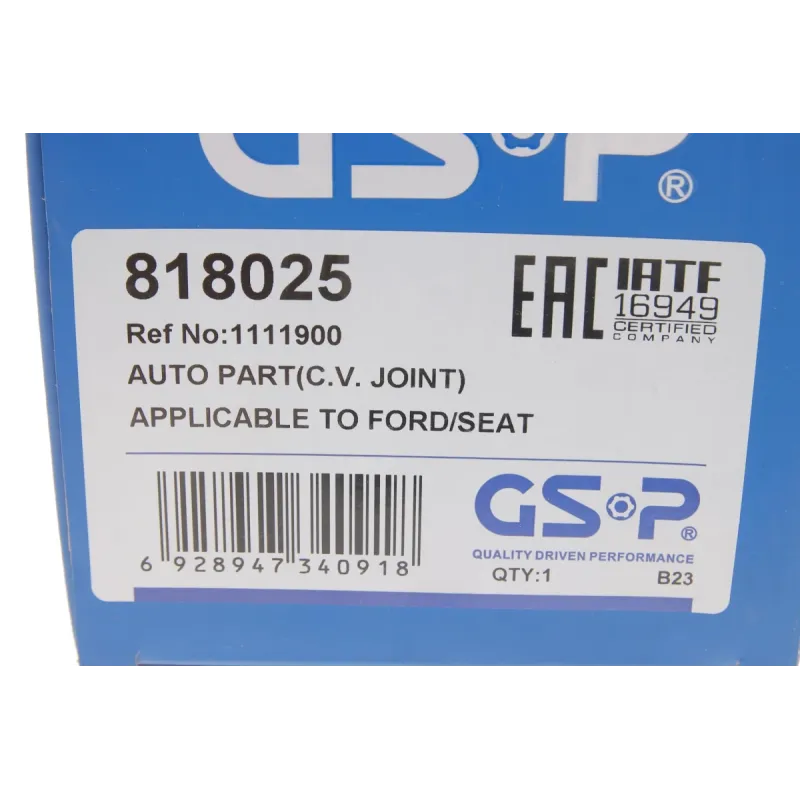 ШРКШ зовнішній GSP 818025 для VW Sharan, Ford Galaxy, Seat Alhambra (38x36x106.5x48T) (+ABS)