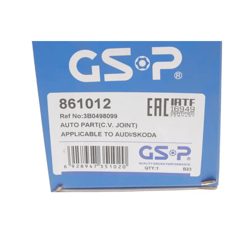 ШРКШ зовнішній GSP 861012 для VW Passat B5/B5+ 1996-2005, Audi A4 B5 1994-2001, Skoda Superb 1 2001-2008 (33x30x92x45T)