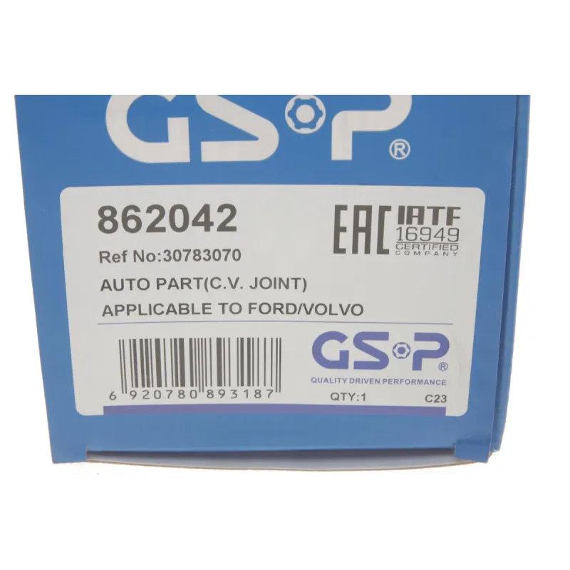 ШРКШ зовнішній GSP 862042 для Volvo S60/V60/XC60 2.0-3.0 d 06-18 (40x27z)