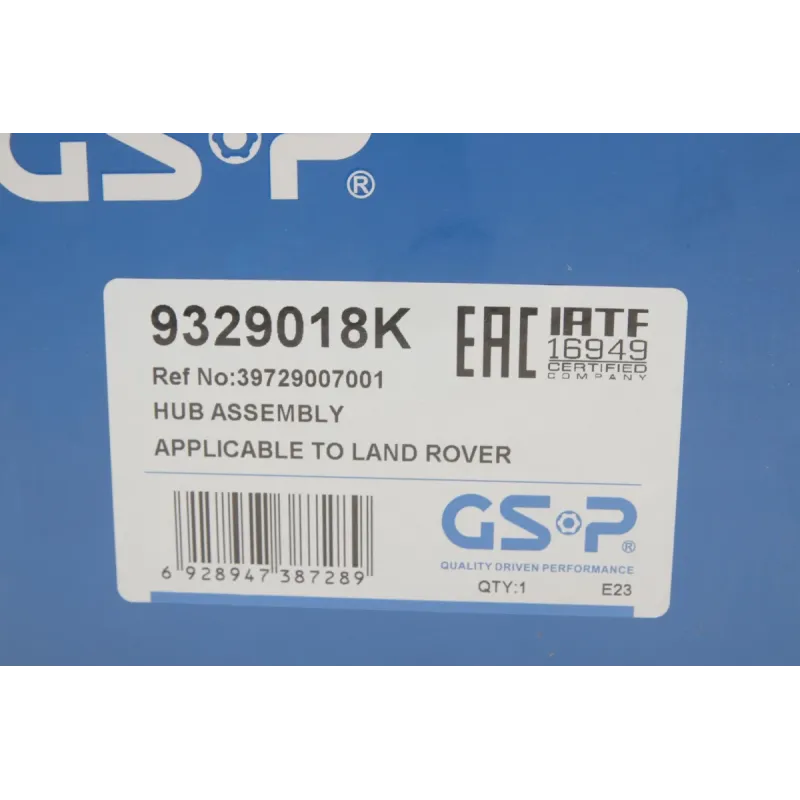 Підшипник маточини передній GSP 9329018K для Land Rover Discovery III/IV, Range Rover Sport (передній міст, правий)