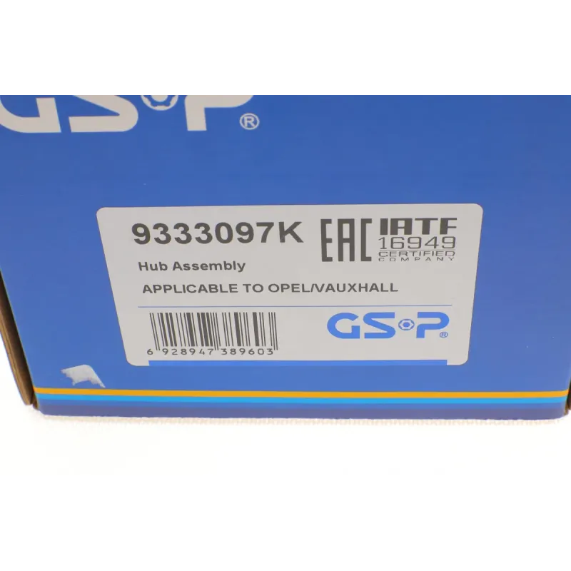 Підшипник маточини передній GSP 9333097K для Opel Astra H/Zafira B 2005-2014 (+ABS)