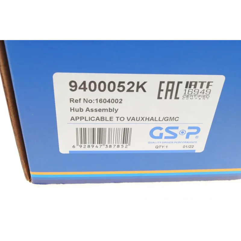 Підшипник маточини задній GSP 9400052K для Opel Astra G/Combo/Meriva/Vectra A/B (+ABS) 5 отв. 140мм