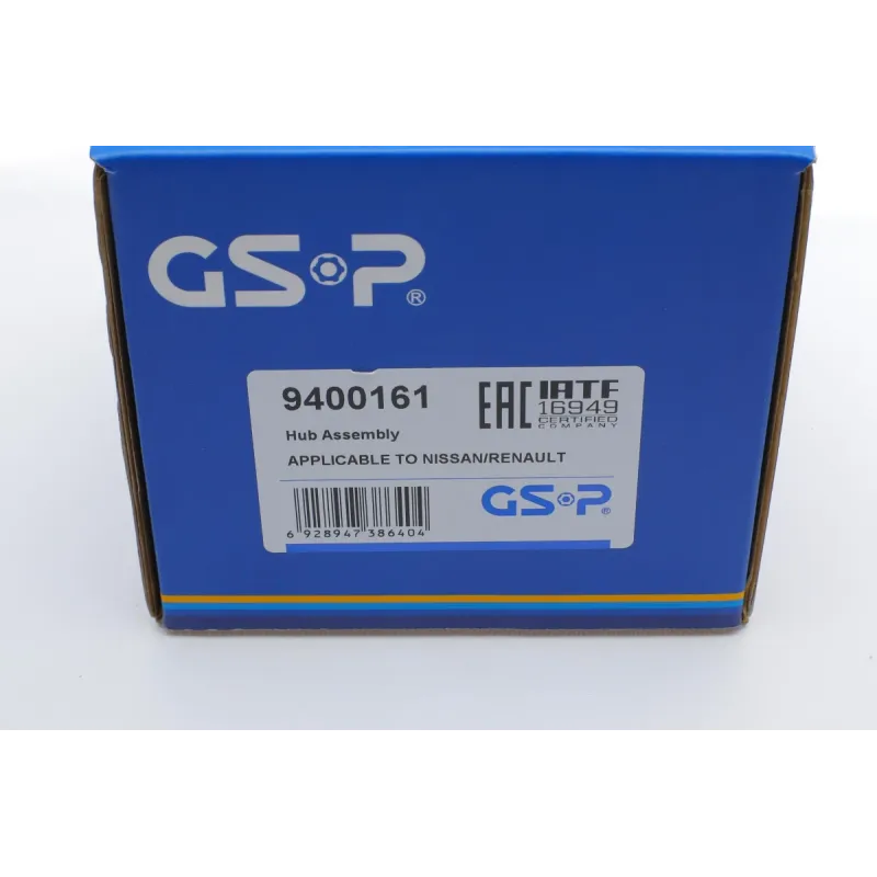 Підшипник маточини задній GSP 9400161 для Nissan Qashqai J11, X-Trail T31/T32, Renault Koleos 1.5-2.0 dCi, ABS