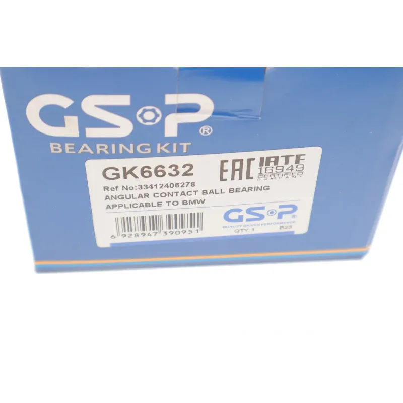 Підшипник маточини задній GSP GK6632 (+ABS) для BMW 1 (E82/E88) 2007-2013, 3 (E91/E93) 2005-2013, 45x85.1x41 мм