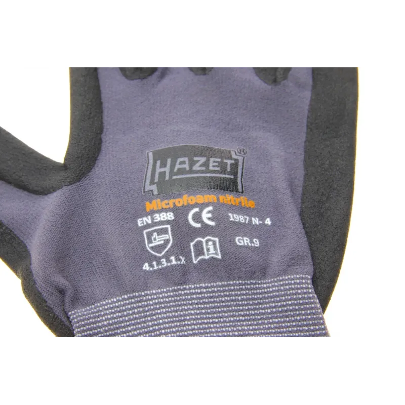 Рукавиці з нітриловим покриттям HAZET 1987N-4 (L)