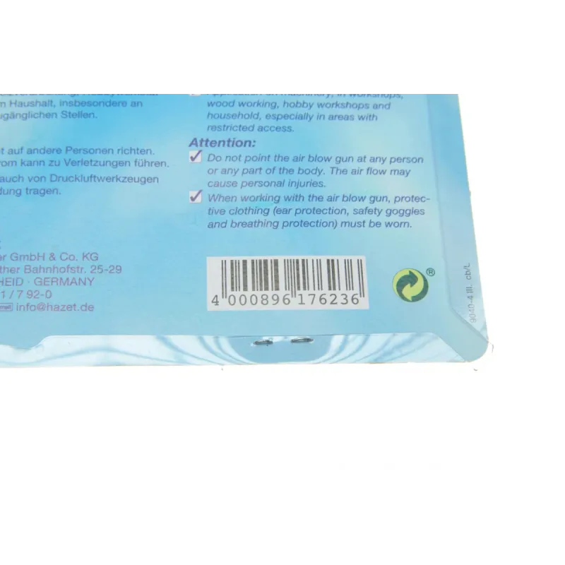 Пневмопістолет продувний HAZET 9040-4 з насадкою L-112 мм