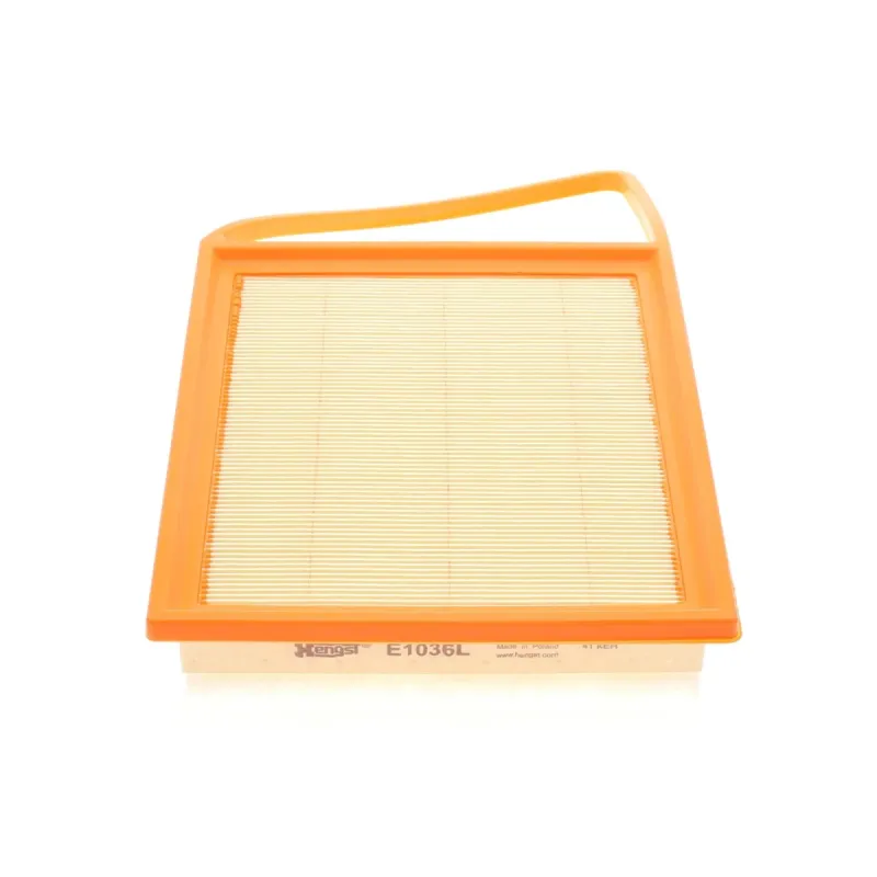 Фільтр повітряний HENGST FILTER E1036L для Citroen Berlingo, Peugeot Partner 1.4-1.6HDI 2010-, 350x206x51 мм
