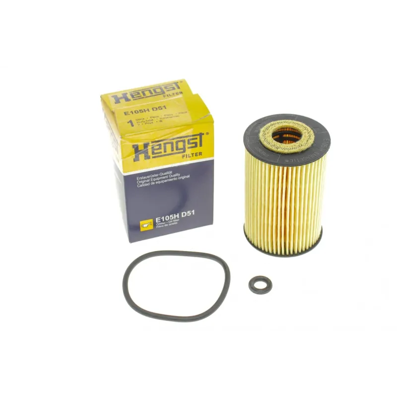 Фільтр масляний HENGST FILTER E105H D51 для Mercedes-Benz A-Class W168 1997-2004, 52x22x78 мм