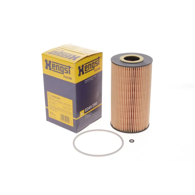 Фільтр масляний HENGST FILTER E24H D80 для Mercedes-Benz E-Class W211, S-Class W220, M-Class W163 4.0CDI OM628 2000-2009, 83x34x150 мм