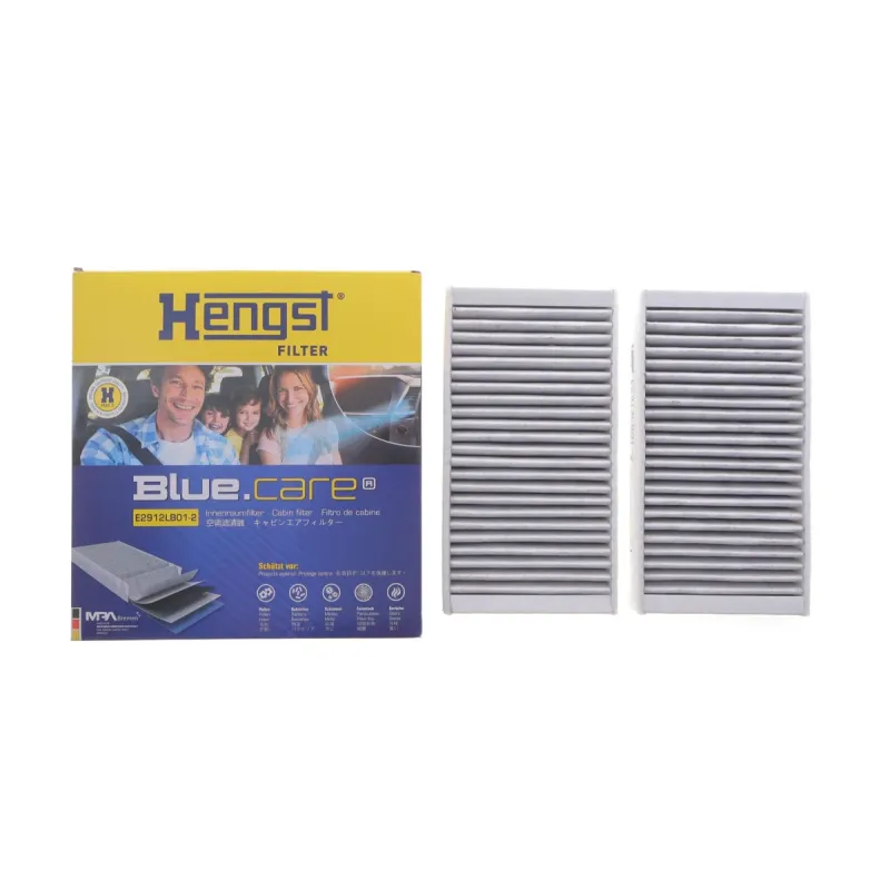 Фільтр салону HENGST FILTER E2912LB01-2 вугільний для Mercedes-Benz GL-Class X164, M-Class W164, R-Class W251 2005-2012 (254x134x40 мм)