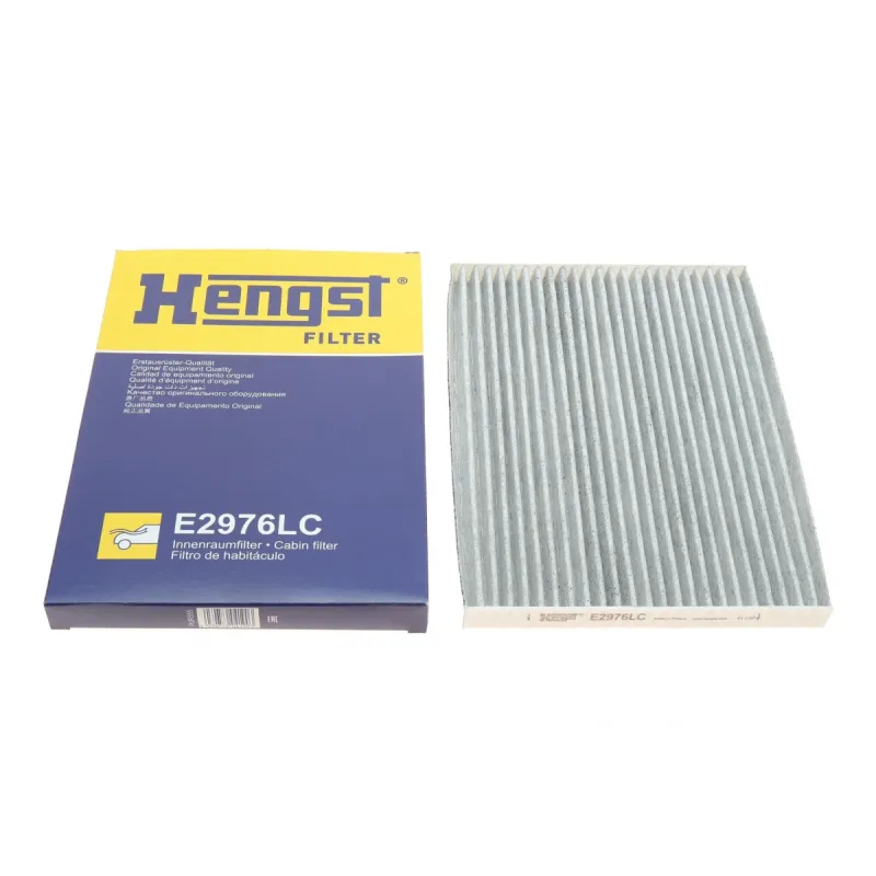 Фільтр салону вугільний HENGST FILTER E2976LC для Nissan Qashqai, X-Trail (J10, T31) 2007-2014, 265x192x20 мм