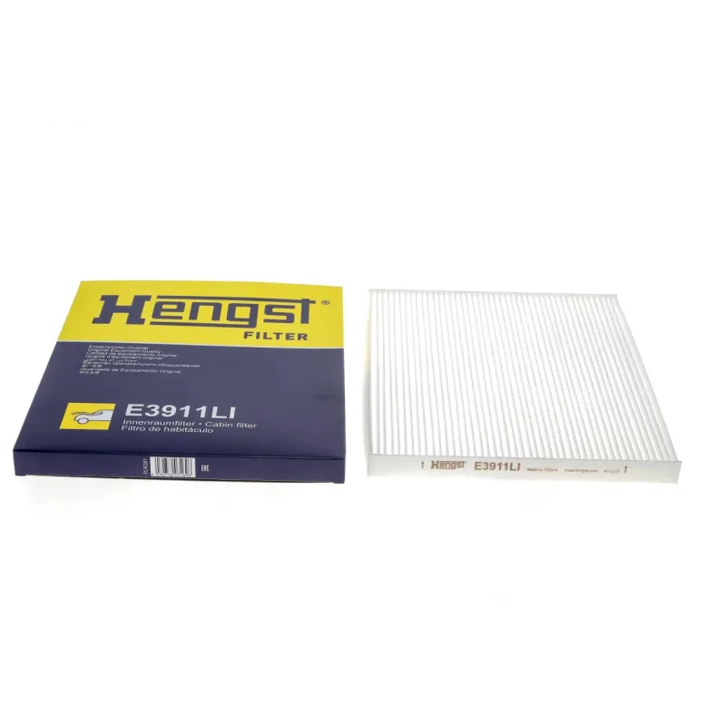 Фільтр салону HENGST FILTER E3911LI для Hyundai Santa Fe/Grandeur, Kia Optima, 253x225x20 мм