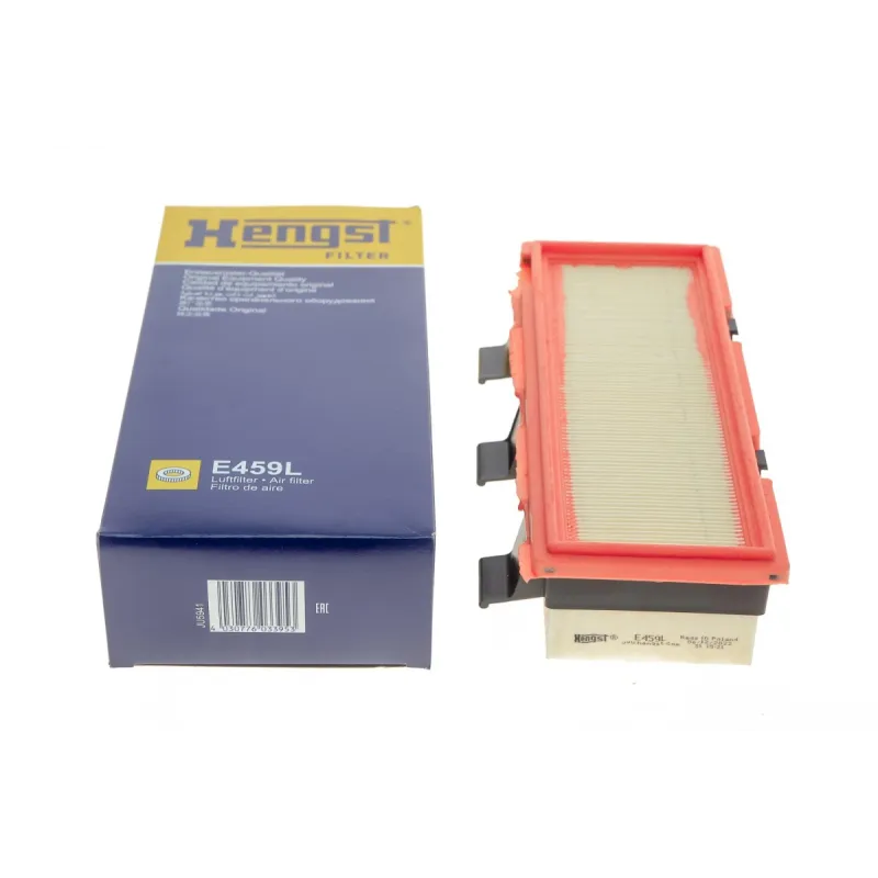 Фільтр повітряний HENGST FILTER E459L для Renault Kangoo 1.9D 1997-2007, 266x122x63 мм