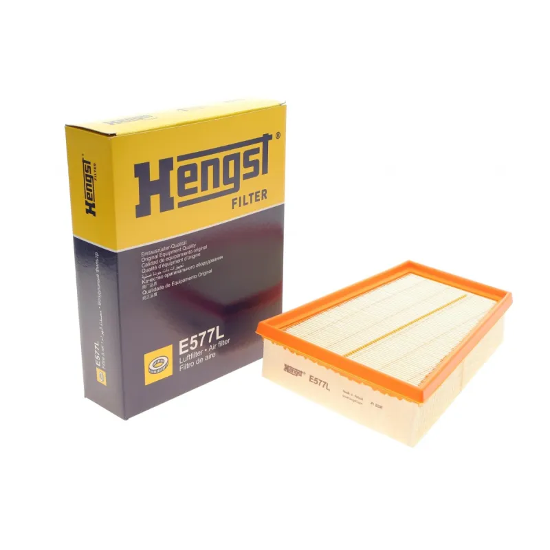 Фільтр повітряний HENGST FILTER E577L для Renault Megane, Scenic 1.5dCi/1.6 16V 2002-2010, 244x190x58 мм